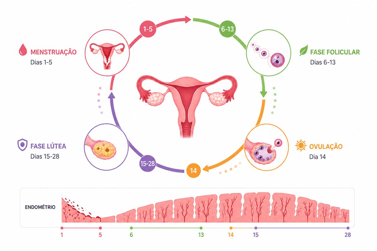 Menstruação e Ciclo Menstrual: fases, hormônios e alterações ...